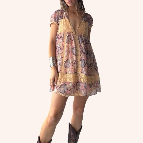 Free People Dresses & Skirts - Free People x Anna Sui Rosie Babydoll Dress